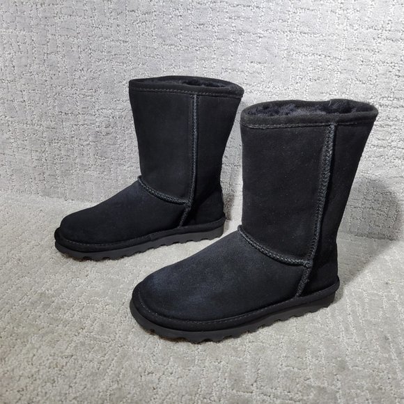 Bearpaw Emma Short Women's Size US 6 Black Suede Round Toe Mid-Calf Snow Boots. - Picture 7 of 10